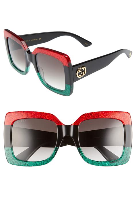 square glasses gucci|55mm square sunglasses Gucci.